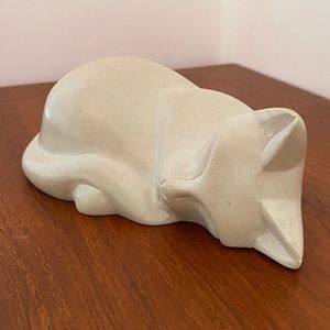 Vintage Genuine SOAPSTONE Hand Carved Cat  from Kenya